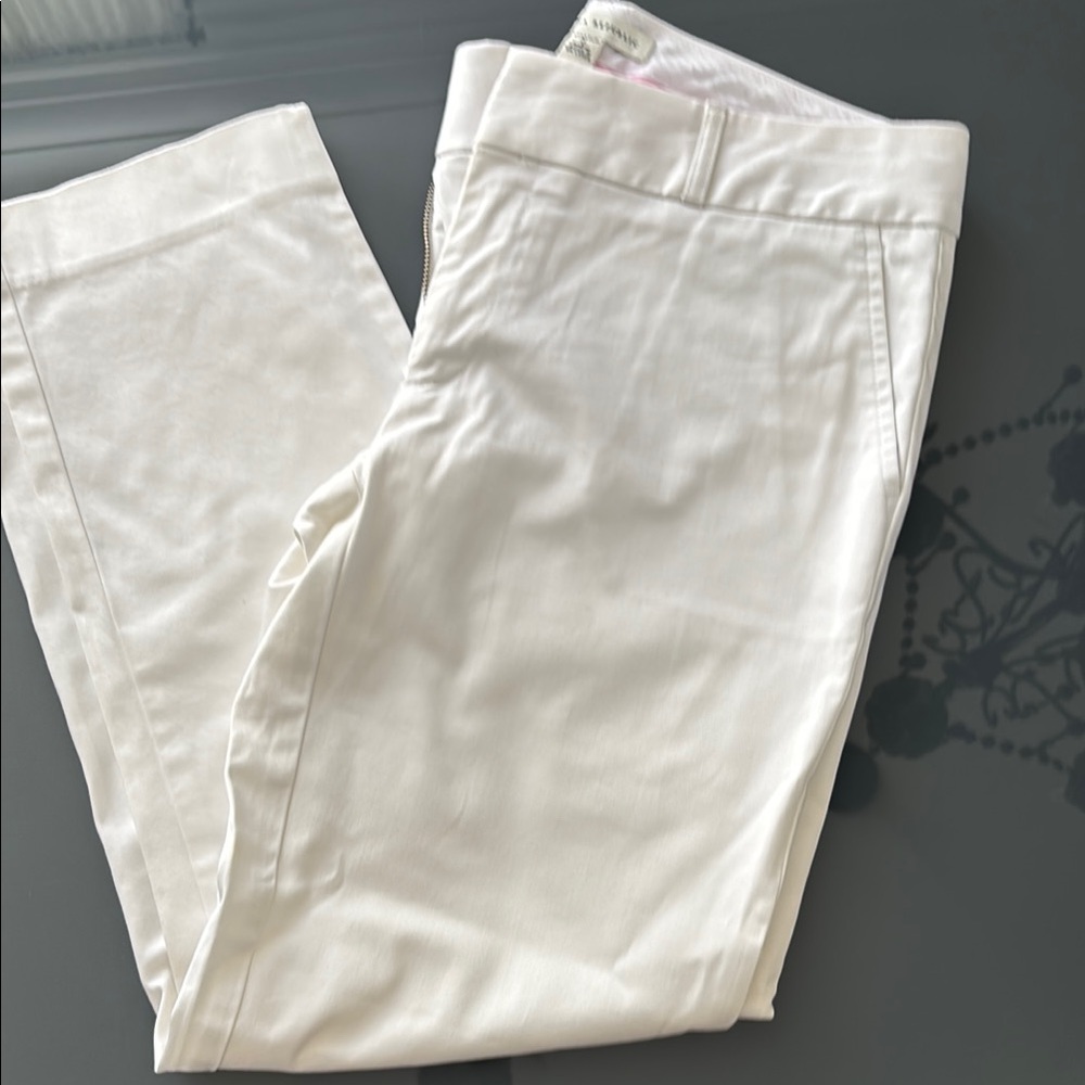 Banana Republic White Straight Leg Pants